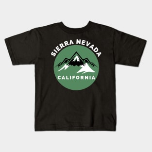 Sierra Nevada California - Sierra Nevada Ski Snowboard Mountain California Yosemite Travel Kids T-Shirt